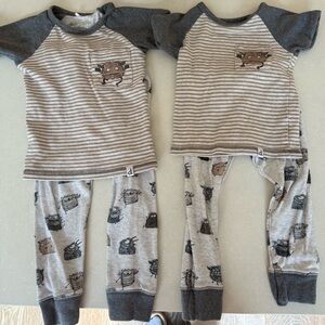Sibling Matching Monster Pajamas 2T and 4T